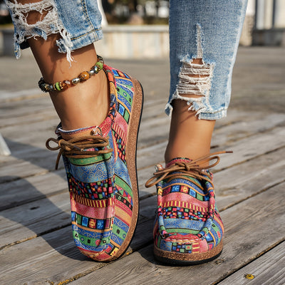 ADELINE – LEVENDIGE PATCHWORK COMFORT SNEAKERS