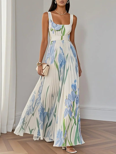 LILA – ELEGANTE BLOEMEN MAXIJURK