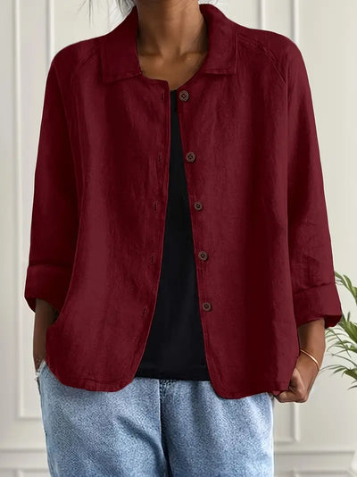 KENDRA – CASUAL BLOUSE-JAS MET KNOOPSLUITING