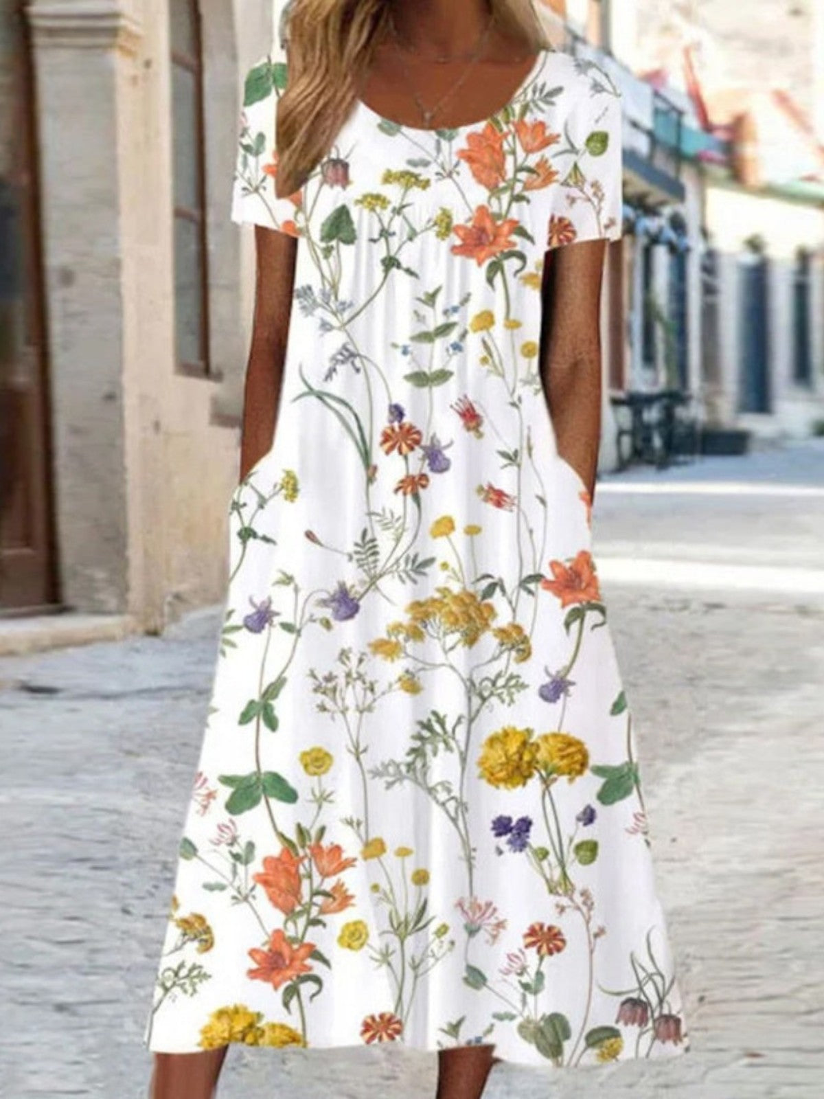 LORENA – FLORALE A-LINE JURK