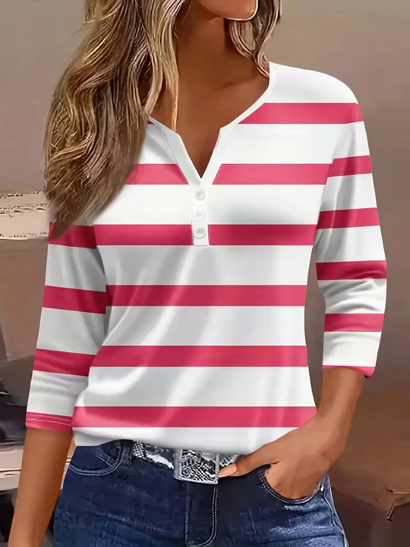 ISABELLA – KLASSIEKE GESTREEPTE HENLEY TOP