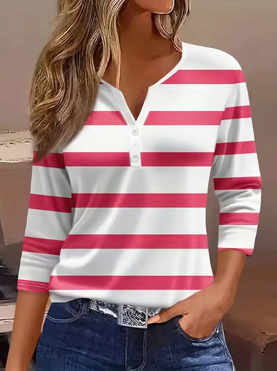 ISABELLA – KLASSIEKE GESTREEPTE HENLEY TOP