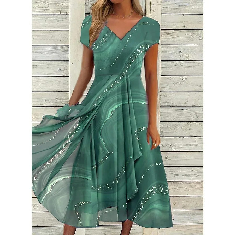 Josefien™ | V-hals Midi Jurk