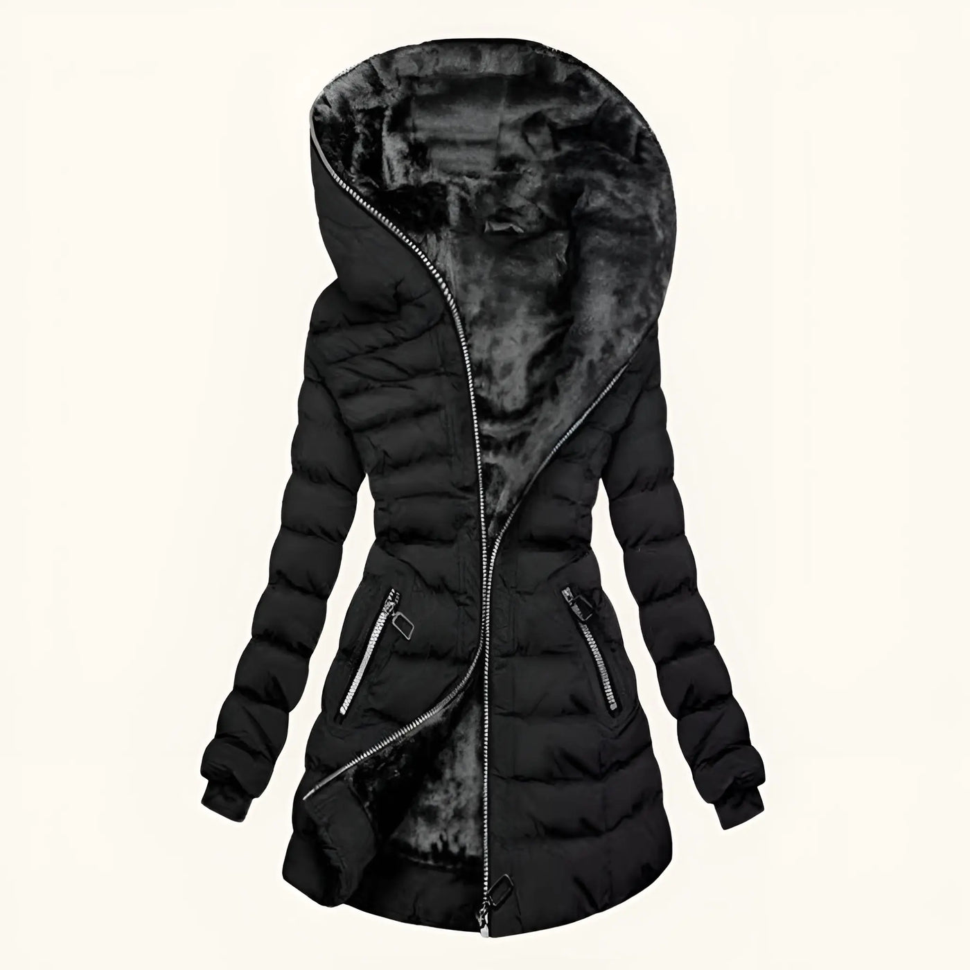VALERIA – ELEGANTE WINTERJAS MET CAPUCHON