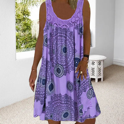 MARISSA – KUSTBRIES MOUWLOZE MIDI JURK