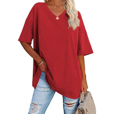 Tjarda™ | Oversized V-Hals T-Shirt